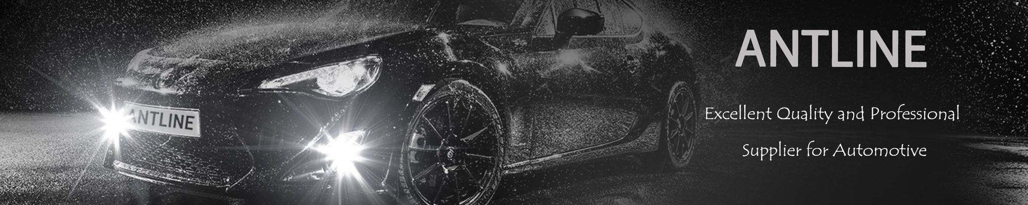 Antline: car with bright LED lights at night