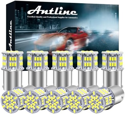 Antline 54-SMD LED Bulbs for RV and Car, 12–24V, 1156 white