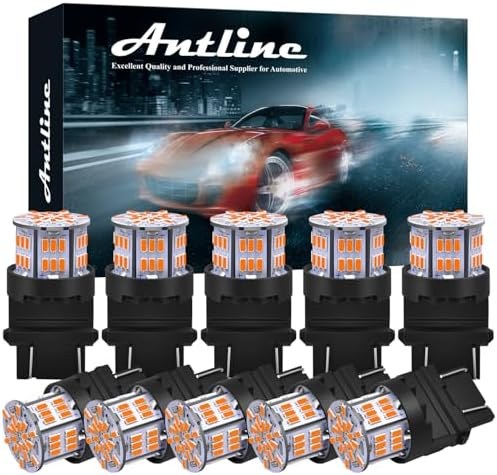 Antline 54-SMD LED Bulbs for RV and Car, 12–24V, 3157 amber